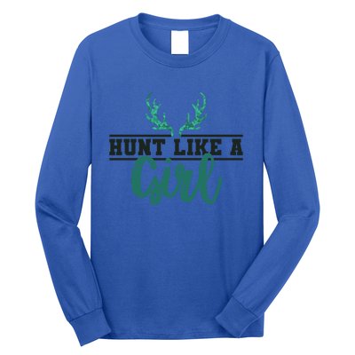 Hunt Like A Funny Deer Hunter Camo Print Hunting Lover Gift Long Sleeve Shirt