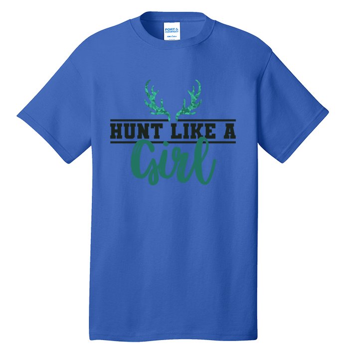 Hunt Like A Funny Deer Hunter Camo Print Hunting Lover Gift Tall T-Shirt