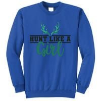 Hunt Like A Funny Deer Hunter Camo Print Hunting Lover Gift Tall Sweatshirt