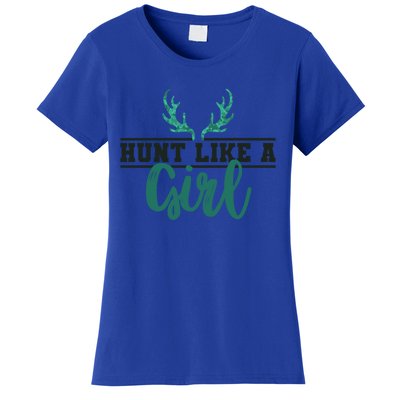 Hunt Like A Funny Deer Hunter Camo Print Hunting Lover Gift Women's T-Shirt