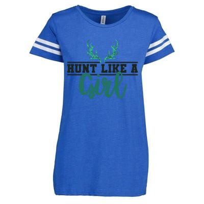 Hunt Like A Funny Deer Hunter Camo Print Hunting Lover Gift Enza Ladies Jersey Football T-Shirt