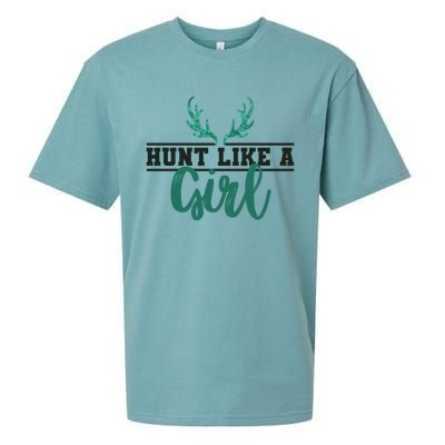 Hunt Like A Funny Deer Hunter Camo Print Hunting Lover Gift Sueded Cloud Jersey T-Shirt