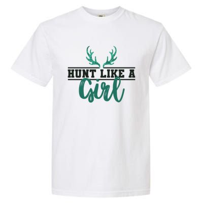 Hunt Like A Funny Deer Hunter Camo Print Hunting Lover Gift Garment-Dyed Heavyweight T-Shirt