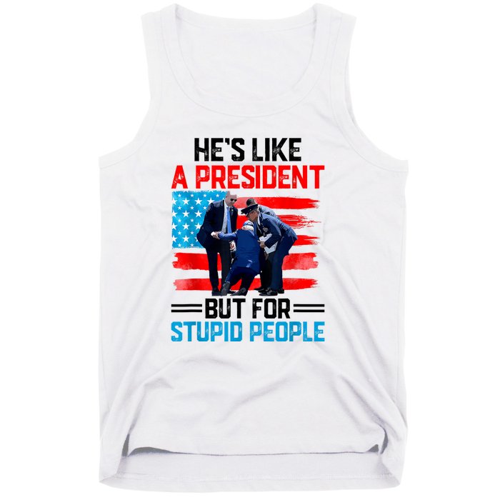 Hes Like A President But For Stupid People Biden Falling Tank Top