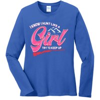 Hunt Like A Hunting Stag Gift For Hunter Deer Gift Ladies Long Sleeve Shirt