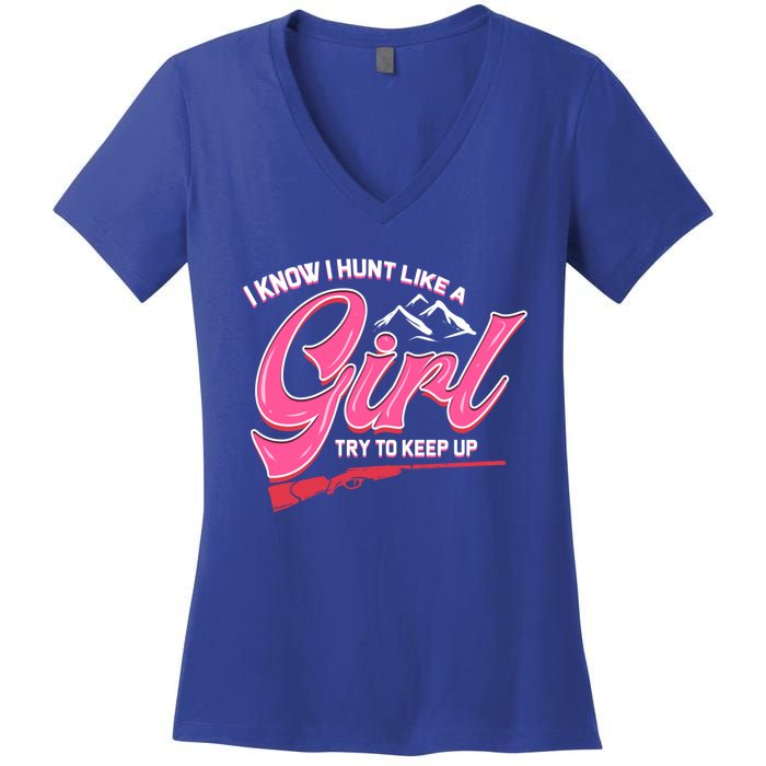 Hunt Like A Hunting Stag Gift For Hunter Deer Gift Women's V-Neck T-Shirt