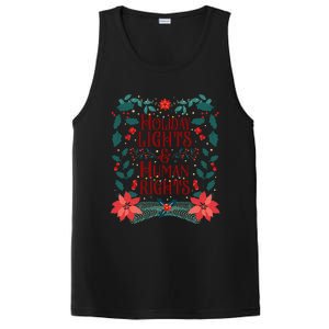 Holiday Lights And Human Rights Floral Feminist Christmas PosiCharge Competitor Tank