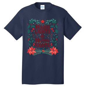 Holiday Lights And Human Rights Floral Feminist Christmas Tall T-Shirt