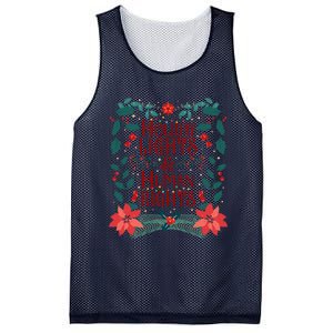 Holiday Lights And Human Rights Floral Feminist Christmas Mesh Reversible Basketball Jersey Tank