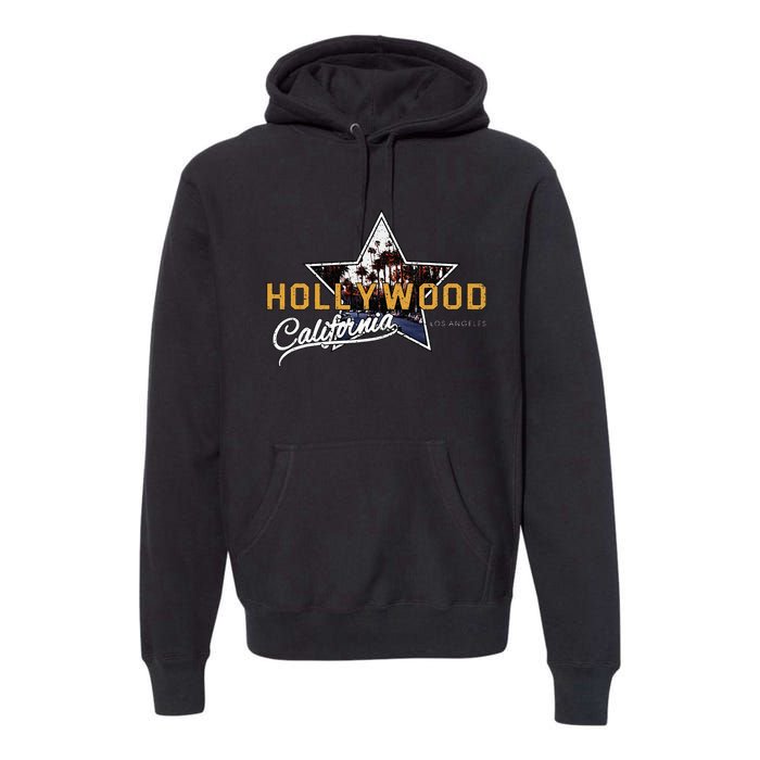 Hollywood Los Angeles California Street Aesthetic Premium Hoodie