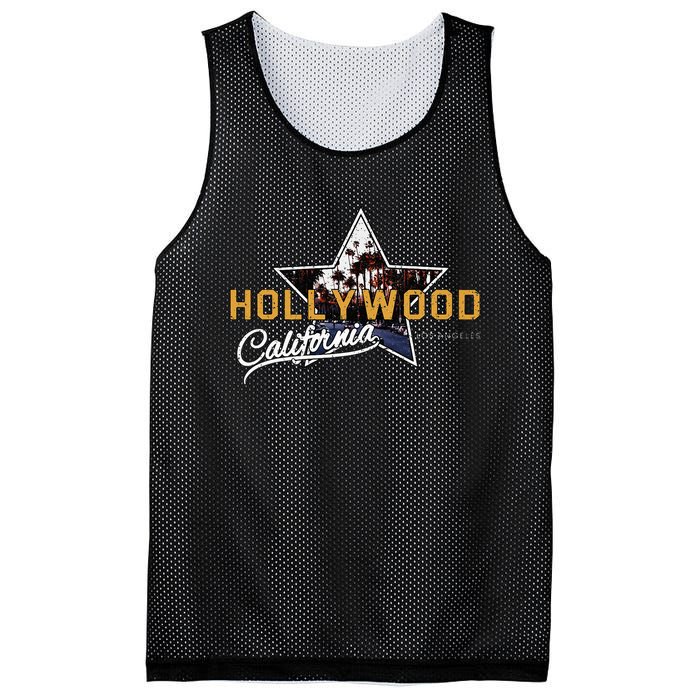 Hollywood Los Angeles California Street Aesthetic Mesh Reversible Basketball Jersey Tank