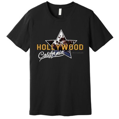 Hollywood Los Angeles California Street Aesthetic Premium T-Shirt