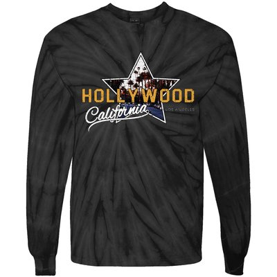 Hollywood Los Angeles California Street Aesthetic Tie-Dye Long Sleeve Shirt