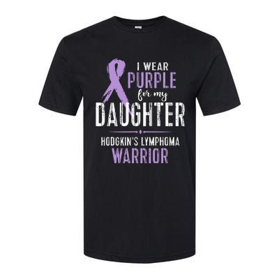 Hodgkins Lymphoma Awareness My Daughter Warrior Softstyle CVC T-Shirt