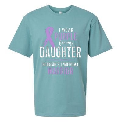 Hodgkins Lymphoma Awareness My Daughter Warrior Sueded Cloud Jersey T-Shirt