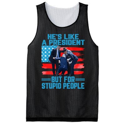 Hes Like A President But For Stupid People Biden Falling Mesh Reversible Basketball Jersey Tank