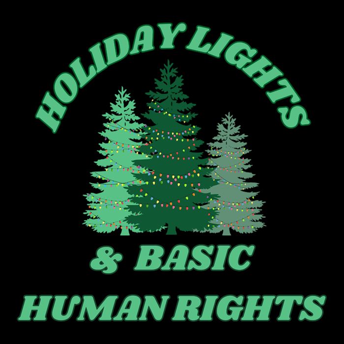 Holiday Lights And Basic Human Rights For The Good Humans 7-Panel Snapback Hat