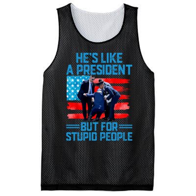 Hes Like A President But For Stupid People Biden Falling Mesh Reversible Basketball Jersey Tank