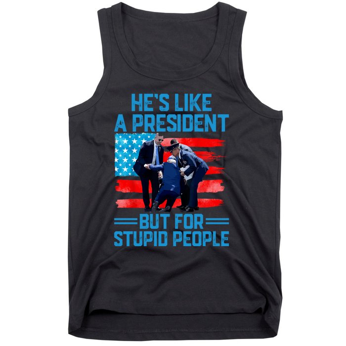 Hes Like A President But For Stupid People Biden Falling Tank Top