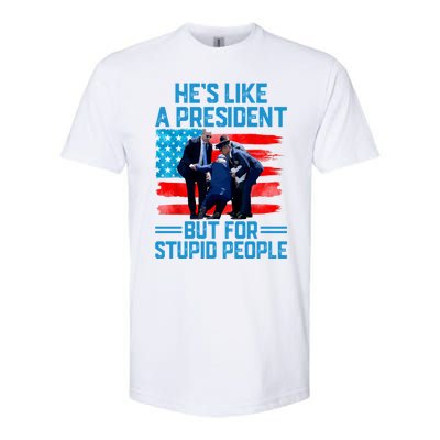 Hes Like A President But For Stupid People Biden Falling Softstyle® CVC T-Shirt