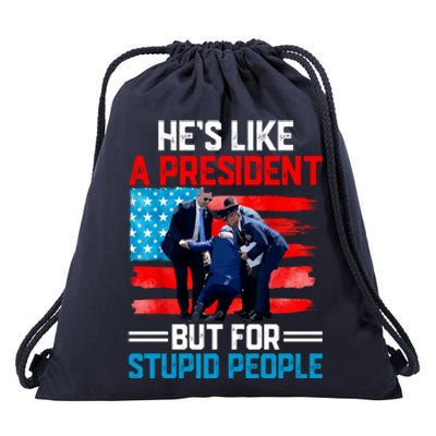 Hes Like A President But For Stupid People Biden Falling Drawstring Bag