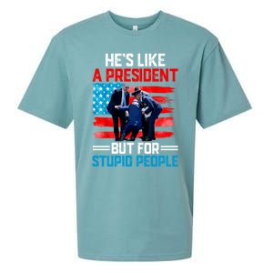 Hes Like A President But For Stupid People Biden Falling Sueded Cloud Jersey T-Shirt