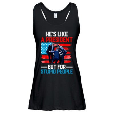 Hes Like A President But For Stupid People Biden Falling Ladies Essential Flowy Tank