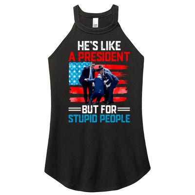 Hes Like A President But For Stupid People Biden Falling Women’s Perfect Tri Rocker Tank