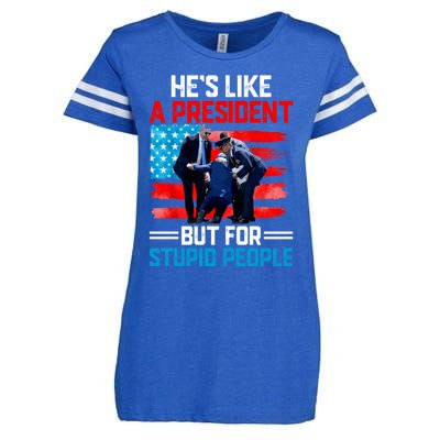 Hes Like A President But For Stupid People Biden Falling Enza Ladies Jersey Football T-Shirt