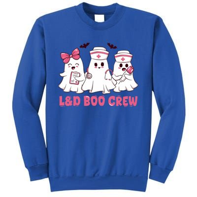 Halloween Labor And Delivery Nurse Cute Gift L And D Boo Crew Gift Sweatshirt