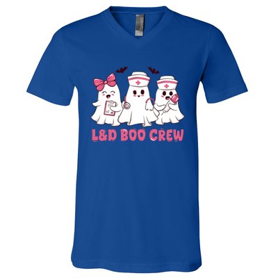 Halloween Labor And Delivery Nurse Cute Gift L And D Boo Crew Gift V-Neck T-Shirt