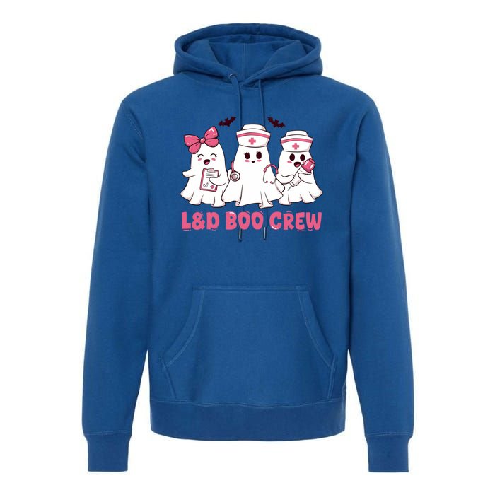 Halloween Labor And Delivery Nurse Cute Gift L And D Boo Crew Gift Premium Hoodie