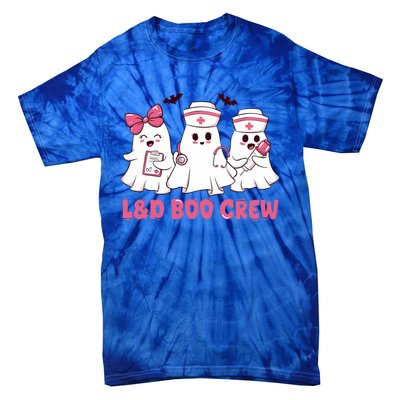 Halloween Labor And Delivery Nurse Cute Gift L And D Boo Crew Gift Tie-Dye T-Shirt