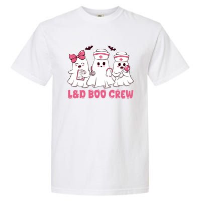 Halloween Labor And Delivery Nurse Cute Gift L And D Boo Crew Gift Garment-Dyed Heavyweight T-Shirt