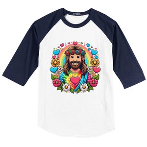 Happy Loving Buddy Jesus Christ Baseball Sleeve Shirt