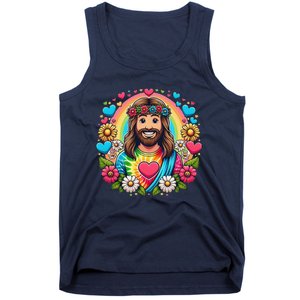 Happy Loving Buddy Jesus Christ Tank Top