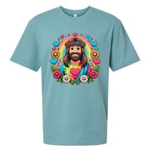 Happy Loving Buddy Jesus Christ Sueded Cloud Jersey T-Shirt