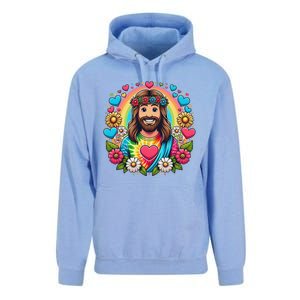 Happy Loving Buddy Jesus Christ Unisex Surf Hoodie