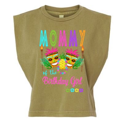 Hawaiian Luau Birthday Party Matching Tiki Outfit Summer Garment-Dyed Women's Muscle Tee