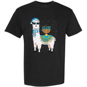 Hanukkah Llama Cute Alpaca Chanukah Christmas Garment-Dyed Heavyweight T-Shirt