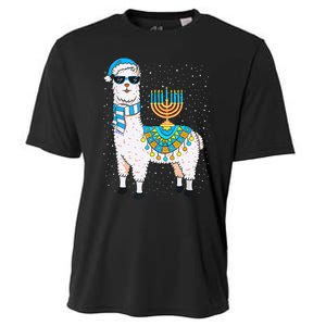 Hanukkah Llama Cute Alpaca Chanukah Christmas Cooling Performance Crew T-Shirt