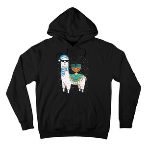 Hanukkah Llama Cute Alpaca Chanukah Christmas Hoodie