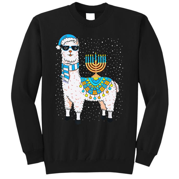 Hanukkah Llama Cute Alpaca Chanukah Christmas Sweatshirt