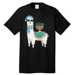 Hanukkah Llama Cute Alpaca Chanukah Christmas Tall T-Shirt