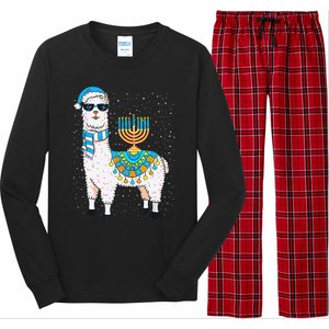 Hanukkah Llama Cute Alpaca Chanukah Christmas Long Sleeve Pajama Set