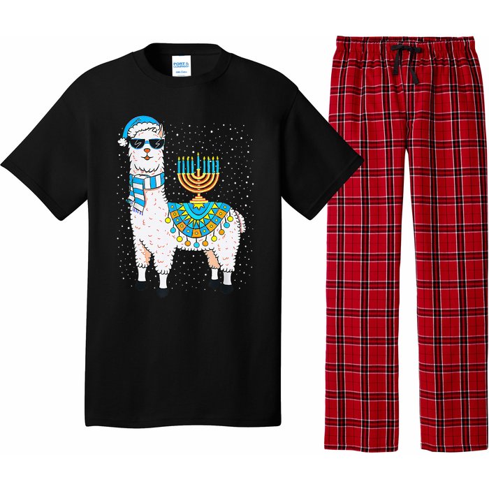 Hanukkah Llama Cute Alpaca Chanukah Christmas Pajama Set