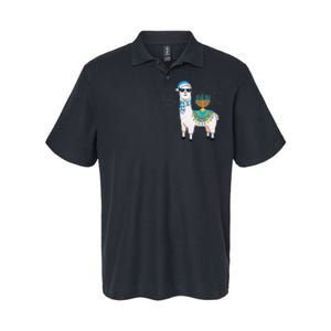 Hanukkah Llama Cute Alpaca Chanukah Christmas Softstyle Adult Sport Polo