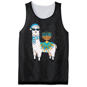 Hanukkah Llama Cute Alpaca Chanukah Christmas Mesh Reversible Basketball Jersey Tank