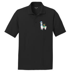 Hanukkah Llama Cute Alpaca Chanukah Christmas PosiCharge RacerMesh Polo