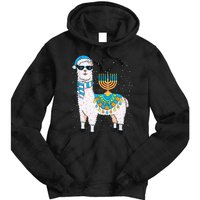 Hanukkah Llama Cute Alpaca Chanukah Christmas Tie Dye Hoodie